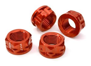 C26781RED - Serrated 17mm Hex Wheel Nut (4) for Most 1/8 Buggy, Truggy, SC & Monster Truck