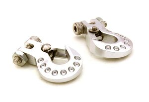 C26848SILVER 1/10 Model Scale Self Lock Winch Hook (2) for Off-Road Crawler