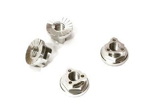 C28099SILVER - M4 SIZE WHEEL NUT FOR 1/10 SCALE