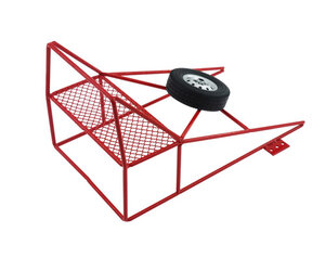 C30722RED Metal Roll Cage mit Spare Tire for WPL D12 Truck