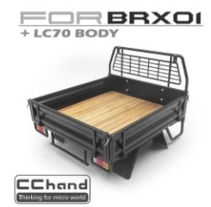 CC/D-AA11 - CChand Rear Bed (Black) + Mud Flap for Boom Racing BRX01