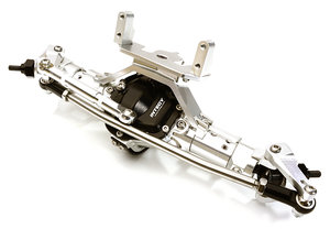 COMPLETE 4-LINK FRONT AXLE W/ INTERNALS FOR AXIAL SCX-10 & CUSTOM 1.9 CRAWLERS OBM-1630SILVER