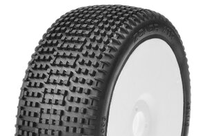 CT-15003-2-W Captic Racing - ZONDA XTR - 1/8 Buggy Tires Mounted - CR-2 (Medium-Soft) Racing Compound - White Rims - 1 Pair