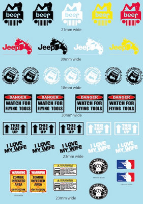 Crawler Add-On Decals 2 for 1/10 Crawlers BRPD1541