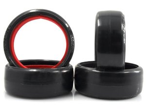 DS-005 - DS Racing Competition Series CS II FF Zero Tire 4pcs For 1/10 Drift (Surface a bit curve)