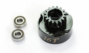 E63-BU02116 - ALPHA CLUTCH BELL VENTED 16T + BEARING 5*11MM(2PCS)