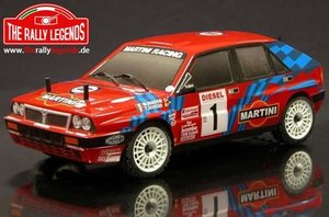 EZRL2323/R - 1/10 Rally - Scale - Fertig lackiert - Lancia Delta Rot - THE RALLY LEGENDS