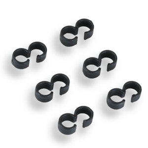 FAST89BK FASTRAX BLACK FUEL TUBE CLIPS (6)