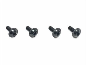 FAW-308BK - Square Aluschrauben mit Flansch Schwarz Linsenkopf ISO7380 M3x8mm
