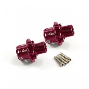 FTAR014R FASTRAX ARRMA ALU 13MM HEX ADAPTORS (PR) - KRA/SEN/TYP