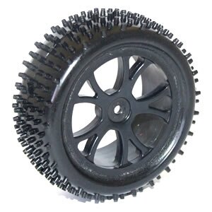 FTX6300B FTX VANTAGE FRONT BUGGY TYRE MOUNTED ON WHEELS (PR) - BLACK