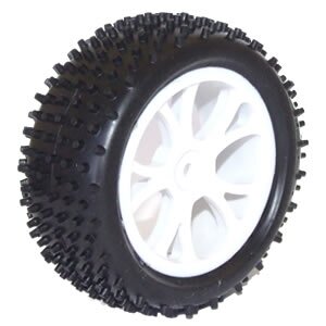 FTX6300W FTX VANTAGE FRONT BUGGY TYRE MOUNTED ON WHEELS (PR) - WHITE