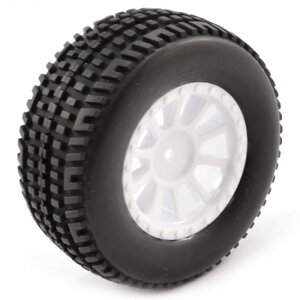 FTX6463 FTX HOOLIGAN RALLY WHEEL/TYRES (PR) WHITE