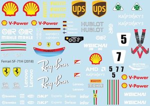 Ferrari SF-71H (2018) Decal Sheet F1 BRPD1359 - THE BORDER