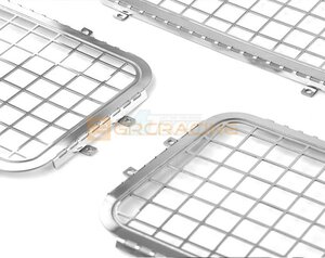 G166GS GRC Stainless Steel Rear Window Guard for SCX10 III Wrangler Silver