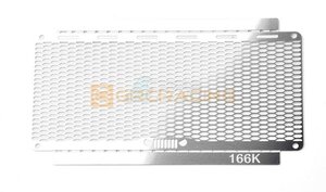 G166KS GRC Stainless Steel Water Tank Insect Net for SCX10 III Wrangler Silver