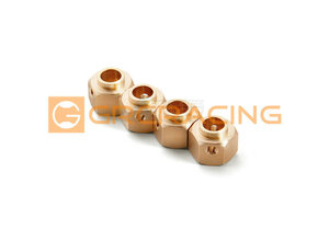 GAX0109A GRC Brass 8mm Wheee Hex Widener (4) for Traxxas TRX-4