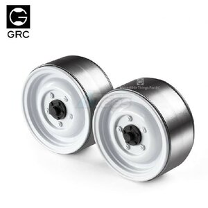 GAX0130CW GRC 1.9 Metal Classic Beadlock Wheel #Series I (2) White