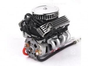 GAX0142A GRC 1/10 Vintage V8 Scale Engine w/ Radiator Motor Cooling Fan Air Filter