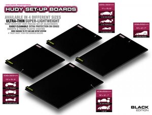 H108505 FLAT SET-UP BOARD 1/8 ON-ROAD - LIGHTWEIGHT - BLACK