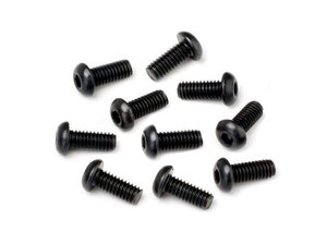 HB114761 BUTTON HEAD SCREW M2.5x6mm (HEX SOCKET/10pcs)