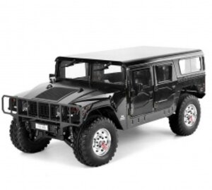 HG-P415_LSBK TRASPED 1/10 GM Hummer H1 4x4 2.4G mit LED Light & Engine Sound Module ARTR (Officially Licensed) Black for HG-P415