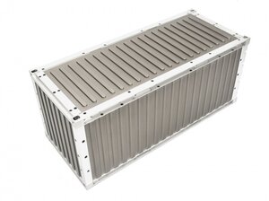 HH-140411ATIT Hercules Hobby 20 Foot CNC Aluminum Container For 1/14 Truck (Pre-assembled) Titanium