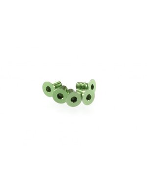 HS-48366 - Hiro Seiko Alloy Hex Socket Flat Head Screw M3x6 [Green]