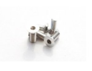 HS-48427 - Hiro Seiko Alloy Hex Socket Flat Head Screw M3x12 [Silver]