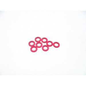 HS-48450 - Hiro Seiko 3mm Alloy Spacer Set (1.0mm) [Red]