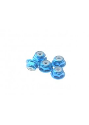 HS-69231 - Hiro Seiko 2mm Alloy Flange Nylon Nut [T-Blue]