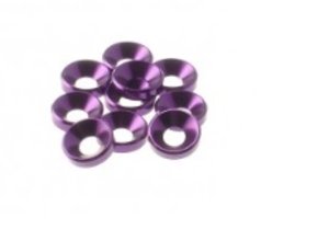 HS-69257 - Hiro Seiko 4mm Alloy Countersunk Washer [Purple] ( 10 pcs)