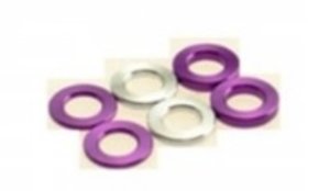 HS-69451 - Hiro Seiko 3mm Alloy Spacer Set (0.5t/0.75t/1.0t) [Purple] ( 6 pcs (2 pcs each))