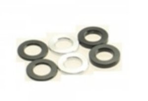 HS-69452 - Hiro Seiko 3mm Alloy Spacer Set (0.5t/0.75t/1.0t) [Black] ( 6 pcs (2 pcs each))