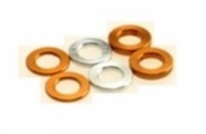 HS-69453 - Hiro Seiko 3mm Alloy Spacer Set (0.5t/0.75t/1.0t) [Orange] ( 6 pcs (2 pcs each))