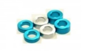 HS-69456 - Hiro Seiko 3mm Alloy Spacer Set (1.5t/2.0t/2.5t) [T-Blue] ( 6 pcs (2 pcs each))