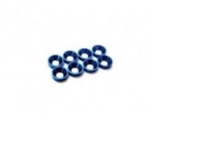 HS-69880 - Hiro Seiko 3mm Alloy Countersunk Washer (S-Size) [Y-Blue] ( 8 pcs)