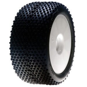 LOSA17701B 1/8 XTT Truggy Front/Rear 2.8 Pre-Mounted Tires, 17mm Hex, White (2)