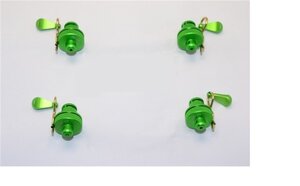 MAN201FRG GPM Racing Aluminium Front & Rear Magnetic Body Mount - 1Set Green