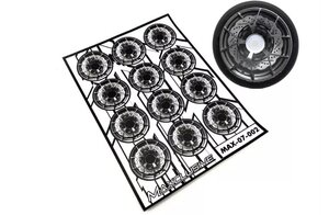 MAX-07-002 MXLR RACE Wheel Sticker - Felgen Dekor Aufkleber - Design #2 (12 Stück)