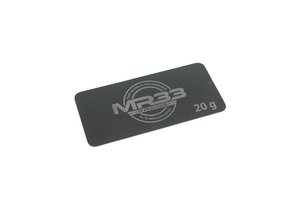 MR33-STW-20G - MR33 20g Steel Battery Weight 0.6mm Short Black