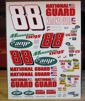 Mike-088 AMP National Guard Dale Earnhardt Jr 1:10 - MIKE Stickers