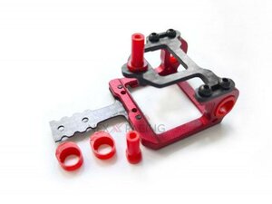 NX-013 Nexx Racing 2WD MR015/02/03 LCG 98-102 mm Aluminium 7075 Square Motor Mount (Red) for Kyosho Mini-Z MR-015