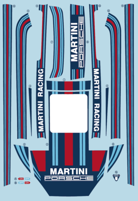 Porsch. 911 RSR Martini Decals for 1/10 bodies BRPD1537 - THE BORDER