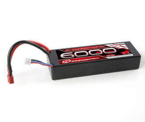 R05227 - LiPo 7,4V, 6000mAh, 50C, 2S-2P, Racing Pack T-Stecker - ROBITRONIC