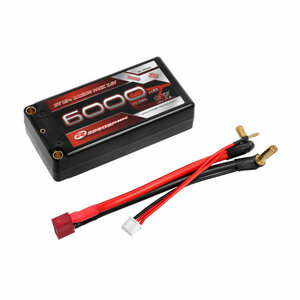 R05267 Robitronic LiPo HV Shorty 6000mAh 2S 100C 5mm Buchse