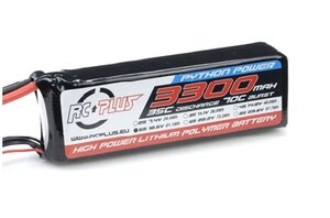 RC-A35-3300-5S1P RC Plus - Li-Po Akku - Python Power 35C - 3300 mAh - 5S1P - 18,5V - Deans Stecker