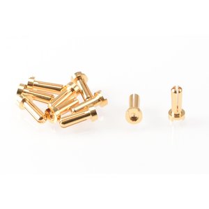 RP-0184 - RUDDOG 4mm Gold Plug Male 14mm (10pcs)