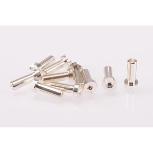 RP-0190 - RUDDOG 4mm Silver Plug Male 14mm (10pcs)