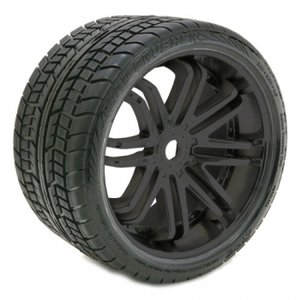 SRC0001B - SWEEP ROAD CRUSHER BELTED TYRE ON BLACK 17MM WHEELS 1/4 OFFSET